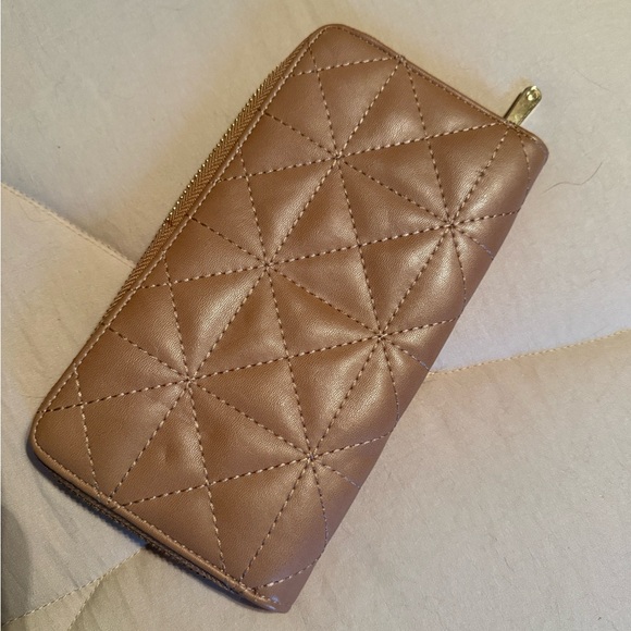Charming Charlie quilted tan wallet - Picture 2 of 4